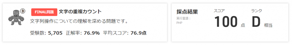 Bランクレベルアップメニュー 文字の重複カウント Php編 Final問題 ベリー ランドン システムズ カフェ